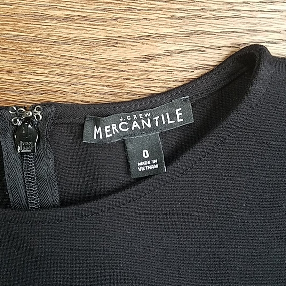 J. Crew Women's Size 0 Dress Black Short Short Sleeve Formal - Picture 3 of 5